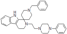 CAS#: 132054-05-8， 1'-(Phenylmethyl)-2-[2-(4-Phenylpiperazin-1-Yl)Ethyl]Spiro[4,9-Dihydro-3H-Pyrido[3,4-b]Indole-1,4'-Piperidine]