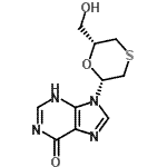CAS#: 132062-70-5， 9-[(2R,6R)-6-(Hydroxymethyl)-1,4-Oxathian-2-Yl]-3,9-Dihydro-6H-Purin-6-One
