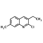 structure of CAS# 132118-49-1, 2-Chloro-3-Ethyl-7-Methylquinoline;2-Chloro-3-ethyl-7-methyl-quinoline;MFCD08898642