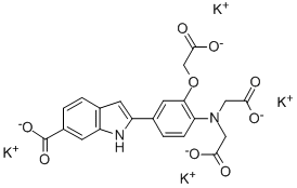 CAS#: 132299-21-9， 2-[4-[Bis(Carboxymethyl)Amino]-3-(Carboxymethoxy)Phenyl]-1H-Indole-6-carboxylic Acid Potassium Salt(1:4)
