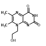 CAS#: 13300-17-9， 8-(2-Hydroxyethyl)-6,7-Dimethyl-2,4(3H,8H)-Pteridinedione