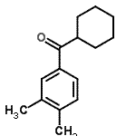 structure of CAS# 133047-84-4, Cyclohexyl(3,4-Dimethylphenyl)Methanone;Cyclohexyl 3,4-dimethylphenyl ketone;Cyclohexyl(3,4-dimethylphenyl)methanone #;MFCD03841358