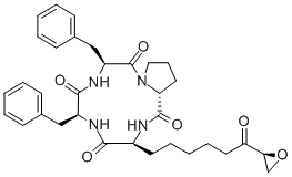 CAS#: 133155-90-5， (3S,6S,9S,12R)-9-[2-[(2S)-Oxiran-2-Yl]-2-Oxoethyl]-3,6-Bis(Phenylmethyl)-1,4,7-Triazabicyclo[10.3.0]Pentadecane-2,5,8,11-Tetrone