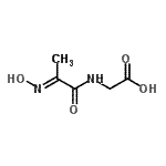 structure of CAS# 133333-62-7, N-[(2E)-2-(Hydroxyimino)Propanoyl]Glycine;(E)-2-(2-(hydroxyimino)propanamido)acetic acid