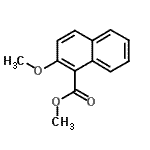 结构式 CAS# 13343-92-5, 甲基2-甲氧基-1-萘甲酸酯