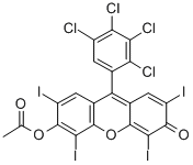 CAS#: 133433-82-6， 6-(Acetyloxy)-2,4,5,7-Tetraiodo-9-(2,3,4,5-Tetrachlorophenyl)-3H-Xanthen-3-One