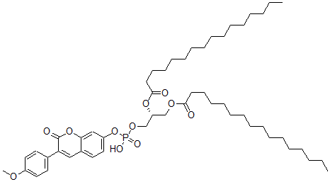 CAS#: 133640-28-5， [(2R)-1-Hexadecanoyloxy-3-[Hydroxy-[3-(4-Methoxyphenyl)-2-Oxochromen-7-Yl]Oxyphosphoryl]Oxypropan-2-Yl] Hexadecanoate
