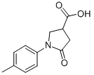 结构式 CAS# 133747-57-6, 1-(4-甲基苯基)-5-氧代-3-吡咯烷羧酸