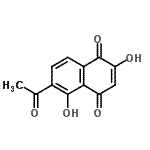 CAS#: 13378-90-0， 6-Acetyl-2,5-Dihydroxy-1,4-Naphthoquinone