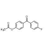 structure of CAS# 133830-31-6, 4-(4-Fluorobenzoyl)Phenyl Acetate;4-Acetoxy-4'-fluorobenzophenone;MFCD07698946