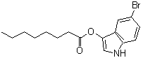 结构式 CAS# 133950-69-3, 5-溴-1H-吲哚-3-基辛酸酯