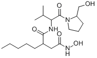 structure of CAS# 13434-13-4, (2R)-N4-Hydroxy-N1-[(1S)-1-[[(2S)-2-(Hydroxymethyl)-1-Pyrrolidinyl]Carbonyl]-2-Methylpropyl]-2-Pentyl-Butanediamide;(2R)-2-[2-(Hydroxyamino)-2-Oxo-Ethyl]-N-[(1S)-1-[(2S)-2-(Hydroxymethyl)Pyrrolidine-1-Carbonyl]-2-Methyl-Propyl]Heptanamide;(2R)-2-[2-(Hydroxyamino)-2-Oxoethyl]-N-[(1S)-1-[[(2S)-2-(Hydroxymethyl)-1-Pyrrolidinyl]-Oxomethyl]-2-Methylpropyl]Heptanamide;(2R)-2-[2-(Hydroxyamino)-2-Keto-Ethyl]-N-[(1S)-2-Methyl-1-[(2S)-2-Methylolpyrrolidine-1-Carbonyl]Propyl]Enanthamide