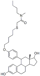 CAS#: 134413-34-6， N-Butyl-2-[5-[4-[(11S,13S,17S)-3,17-Dihydroxy-13-Methyl-6,7,8,9,11,12,14,15,16,17-Decahydrocyclopenta[a]Phenanthren-11-Yl]Phenoxy]Pentylsulfanyl]-N-Methylacetamide