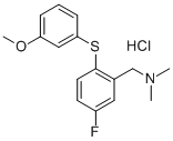 CAS#: 134987-47-6， 5-Fluoro-2-[(3-Methoxyphenyl)Thio]-N,N-Dimethyl-Benzenemethanamine Hydrochloride (1:1)