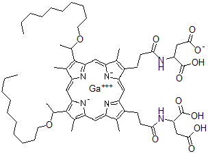 CAS#: 135099-39-7， 2,4-Bis(1-Decyloxyethyl)-gallium(III)-1,3,5,8-Tetramethylporphyrin-6,7-Dipropionyl Diaspartic Acid