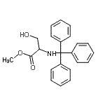 结构式 CAS# 13515-76-9, N-三苯甲基丝氨酸甲酯