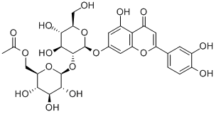 CAS#: 135546-08-6， 7-[[2-O-(6-O-Acetyl-beta-D-Glucopyranosyl)-beta-D-Glucopyranosyl]Oxy]-2-(3,4-Dihydroxyphenyl)-5-Hydroxy-4H-1-Benzopyran-4-One