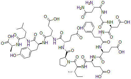 CAS#: 135546-61-1， L-Asparaginylglycyl-L-alpha-aspartyl-L-pheylalanyl-L-alpha-glutamyl-L-alpha-glutamyl-L-isoleucyl-L-prolyl-L-alpha-glutamyl-L-alpha-glutamyl-L-tyrosyl-L-leucyl-L-Alanine