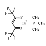 structure of CAS# 135707-05-0, Copper(1+) (2Z)-1,1,1,5,5,5-Hexafluoro-4-Oxo-2-Penten-2-Olate - Trimethylphosphine (1:1:1)