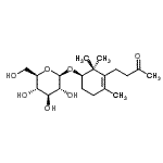 CAS#: 135743-11-2， (1R)-2,2,4-Trimethyl-3-(3-oxobutyl)-3-cyclohexen-1-yl beta-D-glucopyranoside
