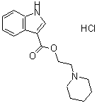 structure of CAS# 135938-17-9, 2-(1-Piperidinyl)Ethyl 1H-Indole-3-Carboxylate Hydrochloride (1:1);[135938-17-9];1-Piperidinylethyl-1H-indole-3-carboxylate hydrochloride;SB 203186