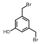 结构式 CAS# 135990-12-4, 3,5-二(溴甲基)苯酚