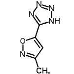 CAS 登录号：13600-37-8， 5-(3-甲基异恶唑-5-基)-1H-四唑