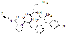 CAS#: 136037-37-1， (2R)-1-[(2S)-2-[[(2R)-5-Amino-2-[[(2S)-2-Amino-3-(4-Hydroxyphenyl)Propanoyl]Amino]Pentanoyl]Amino]-3-Phenylpropanoyl]-N-(2-Oxoethylidene)Pyrrolidine-2-Carboxamide