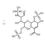structure of CAS# 136098-10-7, 2-deoxy-4-O-(4-deoxy-2-O-sulfohex-4-enopyranuronosyl)-2-(sulfoamino)-Hexose 6-(hydrogen sulfate) sodium salt (1:1);(α-δUA-2S-[1->4]-GlcNS-6S);Heparin disaccharide I-S sodium salt;H9267_SIGMA
