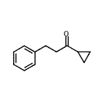 structure of CAS# 136120-65-5, 1-Cyclopropyl-3-Phenyl-1-Propanone;1-Propanone, 1-cyclopropyl-3-phenyl-;Cyclopropyl 2-phenethyl ketone