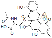 CAS#: 136286-50-5， (2R)-3-[(4a,6,8,12a,12b-Pentahydroxy-3-Methyl-1,7,12-Trioxo-5,6-Dihydro-4H-Benzo[a]Anthracen-6alpha-Yl)Sulfanyl]-2-Acetamidopropanoic Acid