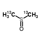 structure of CAS# 136321-15-8, [(<Sup>13</Sup>C)Methylsulfinyl](<Sup>13</Sup>C)Methane;Dimethyl sulfoxide-13C2;METHYL-13CSULFOXIDE;485519_ALDRICH
