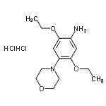 结构式 CAS# 136334-84-4, 2,5-二乙氧基-4-(4-吗啉基)苯胺二盐酸盐