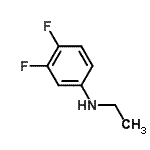 结构式 CAS# 136491-15-1, N-乙基-3,4-二氟苯胺