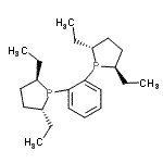 结构式 CAS# 136705-64-1, (2R,5R,2'R,5'R)-1,1'-(1,2-亚苯基)二(2,5-二乙基磷杂环戊烷)