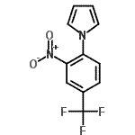 structure of CAS# 136773-58-5, 1-[2-Nitro-4-(Trifluoromethyl)Phenyl]-1H-Pyrrole;[2-nitro-4-(trifluoromethyl)phenyl]pyrrole;1-(2-Nitro-4-trifluoromethyl-phenyl)-1H-pyrrole;1-[2-nitro-4-(trifluoromethyl)phenyl]-1H-pyrrole