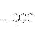 CAS#: 136812-28-7， 8-Bromo-2-Chloro-7-Methoxy-3-Quinolinecarbaldehyde
