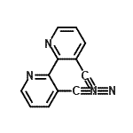 structure of CAS# 136869-49-3, 2,2'-Bipyridine-3,3'-Dicarbonitrile;[2,2'-Bipyridine]-3,3'-dicarbonitrile;2,2'-Bipyridin-3,3'-dicarbonitril;2,2'-Bipyridine-3,3'-dicarbonitrile