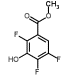 structure of CAS# 137234-92-5, Methyl 2,4,5-Trifluoro-3-Hydroxybenzoate;2,4,5-Trifluoro-3-hydroxybenzoic acid methyl ester;2,4,5-TRIFLUORO-3-HYDROXYBENZOICACIDMETHYLESTER;Methyl 3-hydroxy-2,4,5-trifluorobenzoate