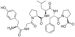 CAS 登录号：137372-36-2， (2S)-1-[(2S)-2-[[(2S)-2-[[(2S)-1-[2-[[(2S)-2-氨基-3-(4-羟基苯基)丙酰]氨基]乙酰基]吡咯烷-2-羰基]氨基]-4-甲基戊酰基]氨基]-3-苯基丙酰基]吡咯烷-2-羧酸