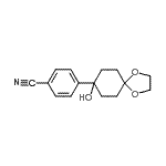 CAS#: 137464-95-0， 4-(8-Hydroxy-1,4-Dioxaspiro[4.5]Dec-8-Yl)Benzonitrile