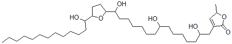 CAS#: 137550-92-6， 5-Methyl-3-[2,8,15-Trihydroxy-15-[5-(1-Hydroxytridecyl)Oxolan-2-Yl]Pentadecyl]-5H-Furan-2-One