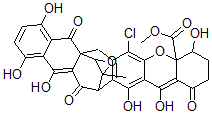 CAS#: 137622-91-4， (4R-(4alpha,4abeta,7abeta,15beta,18R*,20S*))-6-Chloro-2,3,4,7,8,13,15,17-Octahydro-1,4,9,12,14,16-Hexahydroxy-18-Methyl-8,13,17-Trioxo-4aH-7a,15-Endo-Oxiranonaphtho(2',3':4,5)Cyclohepta(1,2-b)Xanthene-4a-Carboxylic Acid Methyl Ester
