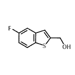 structure of CAS# 13771-73-8, (5-Fluoro-1-Benzothiophen-2-Yl)Methanol;(5-Fluoro-1-benzothiophen-2-yl)methanol;(5-fluorobenzo[b]thiophen-2-yl)methan-1-ol;(5-fluorobenzo[b]thiophen-2-yl)methanol
