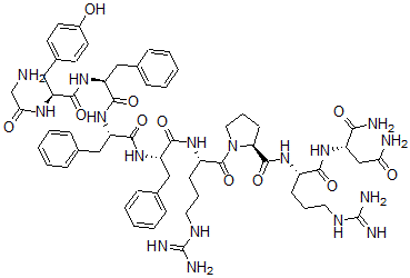 CAS#: 137811-42-8， Gly-Tyr-Phe-Phe-Phe-Arg-Pro-Arg-Asn-NH2