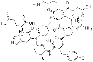 CAS#: 137915-11-8， N-(N-(N-(N-(N-(1-(N2-(N2-L-alpha-aspartyl-L-lysyl)-L-arginyl)-L-prolyl)-L-tyrosyl)-L-isoleucyl)-L-leucyl)-L-histidyl)-L-Glutamic acid