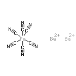 structure of CAS# 13821-06-2, Dibarium Hexakis(Cyano-kappac)Ferrate(4-);dibarium hexacyanoferrate