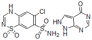 CAS#: 138230-25-8， 6-chloro-2H-1,2,4-Benzothiadiazine-7-sulfonamide 1,1-dioxide mixt. with 1,5-dihydro-4H-pyrazolo(3,4-d)pyrimidin-4-one