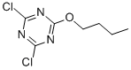 structure of CAS# 13838-32-9, 2-Butoxy-4,6-Dichloro-1,3,5-Triazine;2-Butoxy-4,6-Dichloro-S-Triazine;St5411811