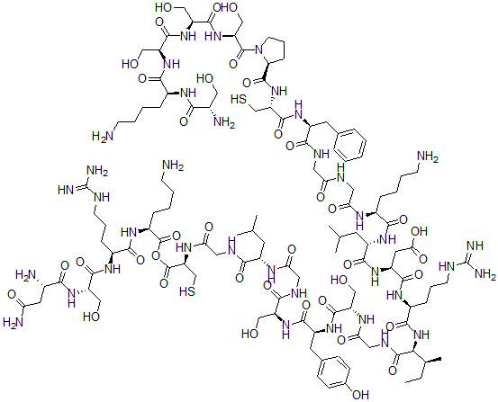 CAS#: 138506-90-8， N-(N-(N2-L-Seryl-L-Lysyl)-L-Seryl)-2alpha-Endo-L-Proline-7-L-Lysine-8-L-Leucine-13-L-Serine-14-L-Tyrosine-21alpha-L-Arginine-21B-L-Lysine-Atriopeptin-21 (Rat Reduced)